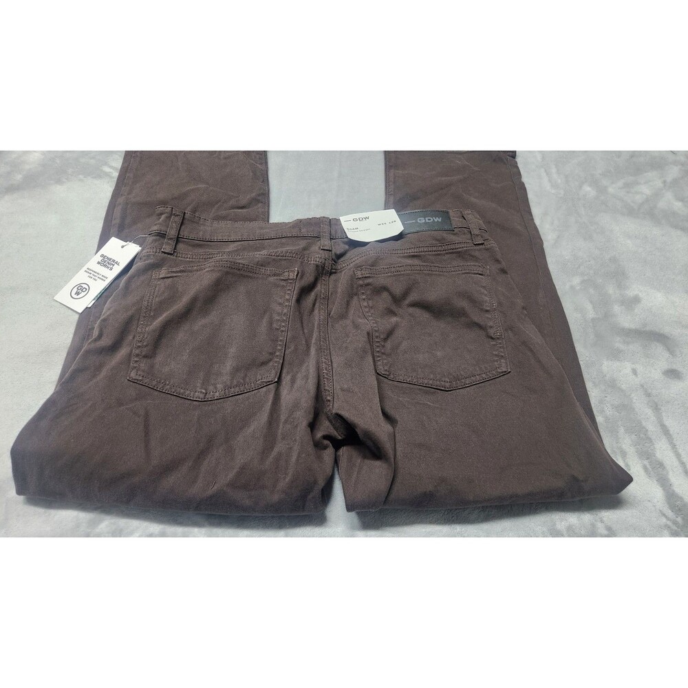 NWT General Denim Works Brown 34X28 Roam Relaxed 5‎ Pocket Pants